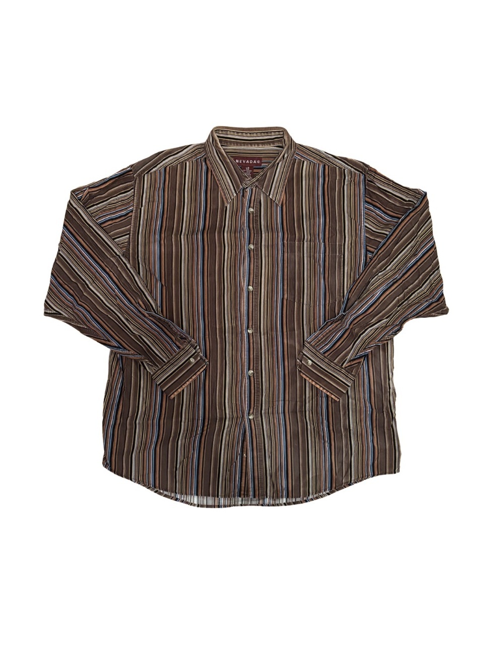 Nevada Y2K Corduroy Striped Shirt